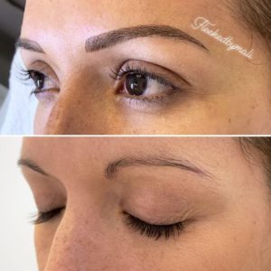 Eyebrow Microblading before and after